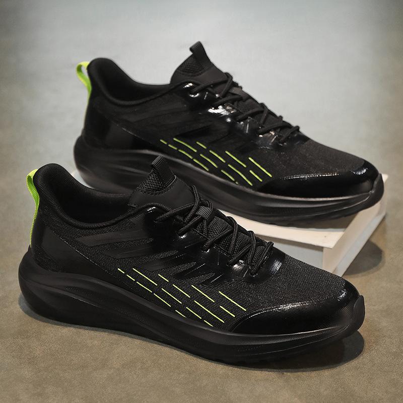 Мужская обувь весна и осень черные сетчатые кроссовки мужские повседневные легкие уличные для бега путешествий