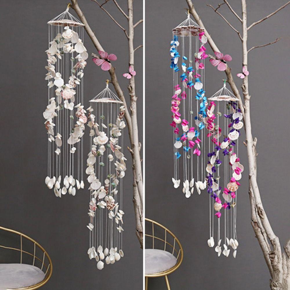 Colorful Shell Wind Chimes Yard Hanging Decor Crafts Gift Hanging Ornament Exquisite Birthday Gifts