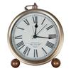 Retro Table Clock European Style Vintage Silent Alarm Clock No Ticking Quartz Desk Clock