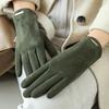 Женские теплые варежки без пальцев, осенние и зимние перчатки для вождения с сенсорным экраном