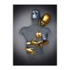 Romantic Abstract Metal Figure Statue Wall Art Canvas Painting Modern Living Room Interior Home Decoration Wall Painting Poster