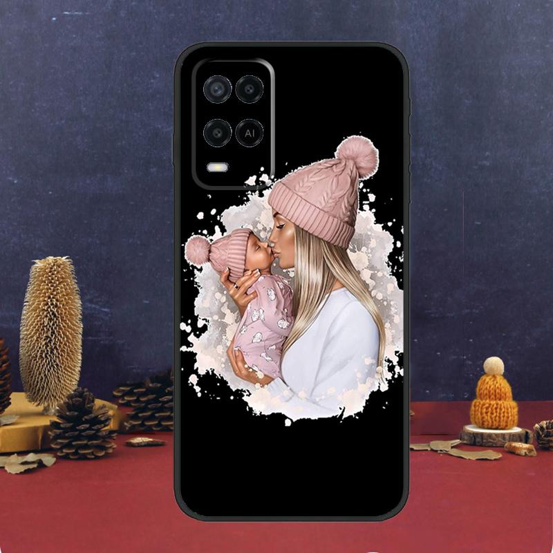 Модный чехол 'Супермама' для Oppo A16 A76 A96 A17 A57 A40 A60 A80 A98 A58 A78 A18 A38 A54 A74 A94 A15 A5 A6 Pro