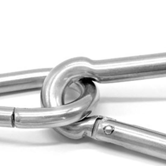 Зажимы для карабинов Маленькие, легко управляемые зажимы для карабинов из нержавеющей стали Карабины Поводок для ключей для собак Крючки-карабины для рыбалки