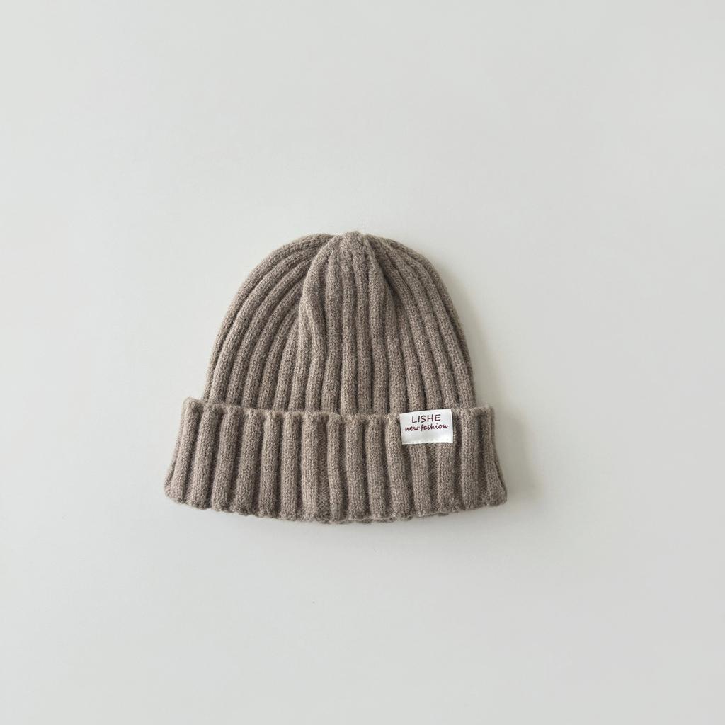 1 шт., теплая пушистая шапка-бини на осень-зиму для маленьких детей, шикарная вязаная шапочка в стиле ретро карамельного цвета, утолщенная теплая вязаная шапка для малышей