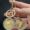 Брелок-украшение в виде монеты 2026 Зодиак Лошадь Золотой цвет Памятная медаль Год Лошади Маленький подарок Металлические изделия Сувенир