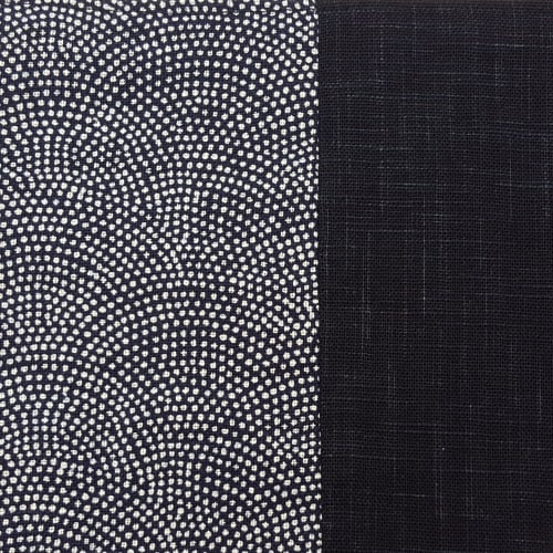 Handmade Workshop FUJITA Chopstick Case, Shark Skin Pattern X Black, Fabric Chopstick Holder, Handmade, Made In Japan, Japanese Goods, Chopstick Case,