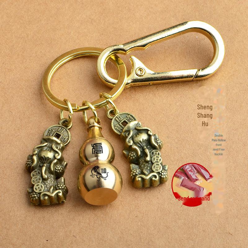 Подвеска из латуни в форме тыквы со знаком зодиака и брелоком Pixiu — креативные украшения в стиле зодиака