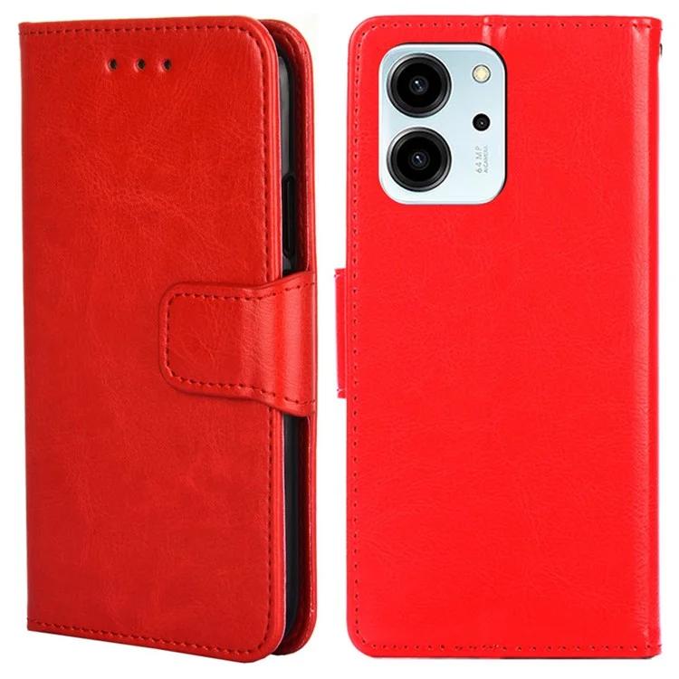 For Honor 80 SE 5G Textured PU Leather Phone Cover Anti-scratch Stand Wallet Shockproof Folio Flip Cell Phone Case