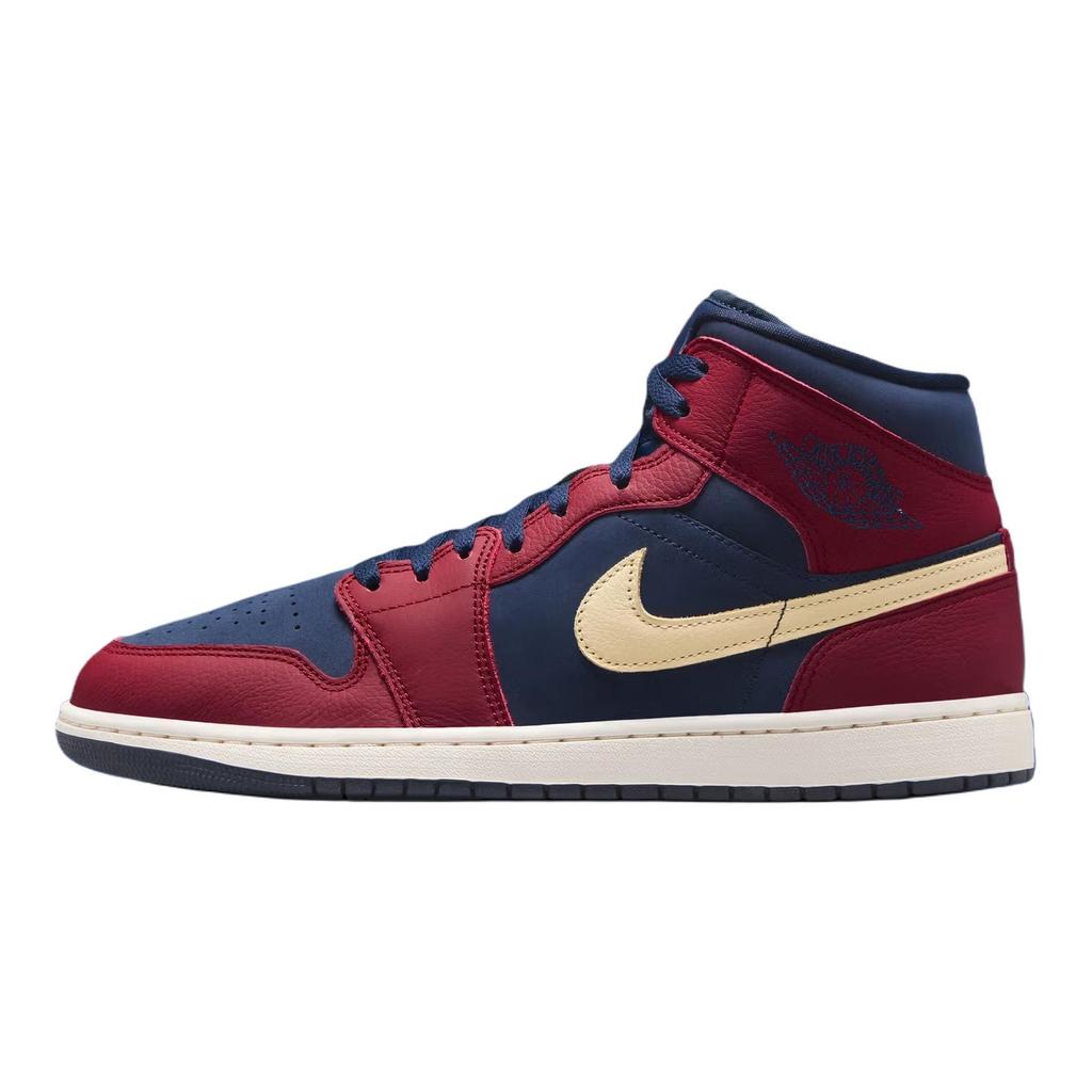 Jordan Air Jordan 1 Mid Винтажные Баскетбольные Кроссовки Мужские Красный Синий IO7449-600