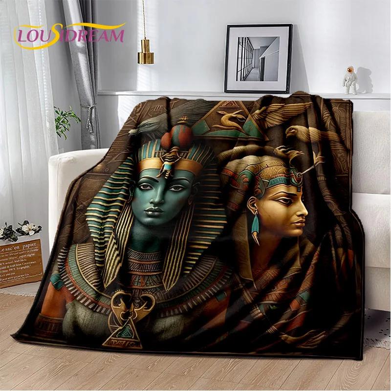 2025 Ancient Egypt Death Anubis Pharaoh Horus Mythology Soft Blanket,Soft Throw Blanket for Home Bedroom Bed Sofa Cover Child