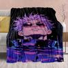 Jujutsu Kaisen Flannel Pattern Blanket Warm Soft Throw Lightweight Plush Sofa Bed Home Decor -QJY
