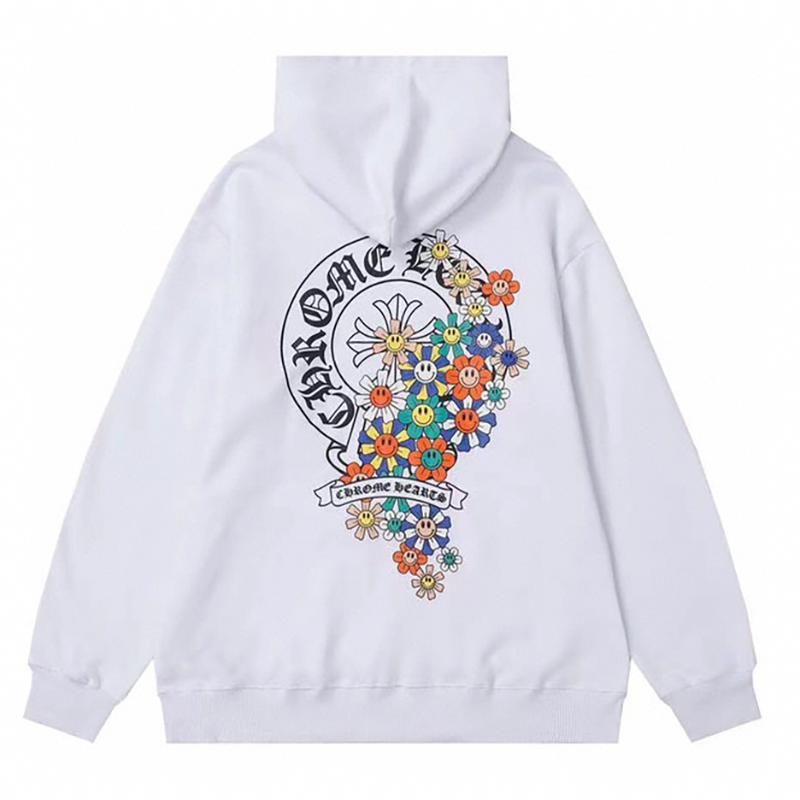 855 CHROME HEARTS Осень-Зима 2026 Новая Классическая толстовка с капюшоном большого размера с логотипом, Подходит для ношения парами