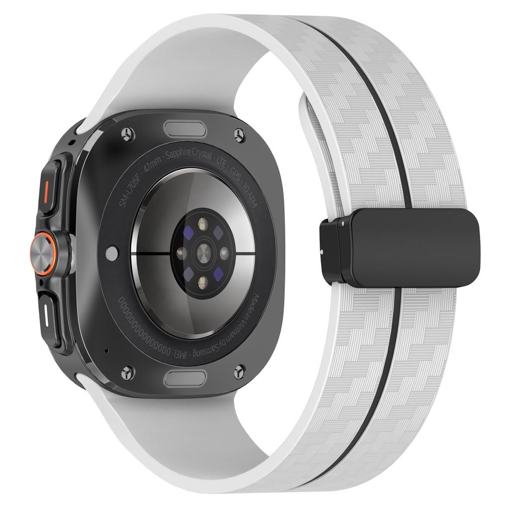 Силиконовый браслет для Samsung Galaxy Watch Ultra Магнитный сменный ремешок для Galaxy Watch Ultra 47 мм Аксессуары