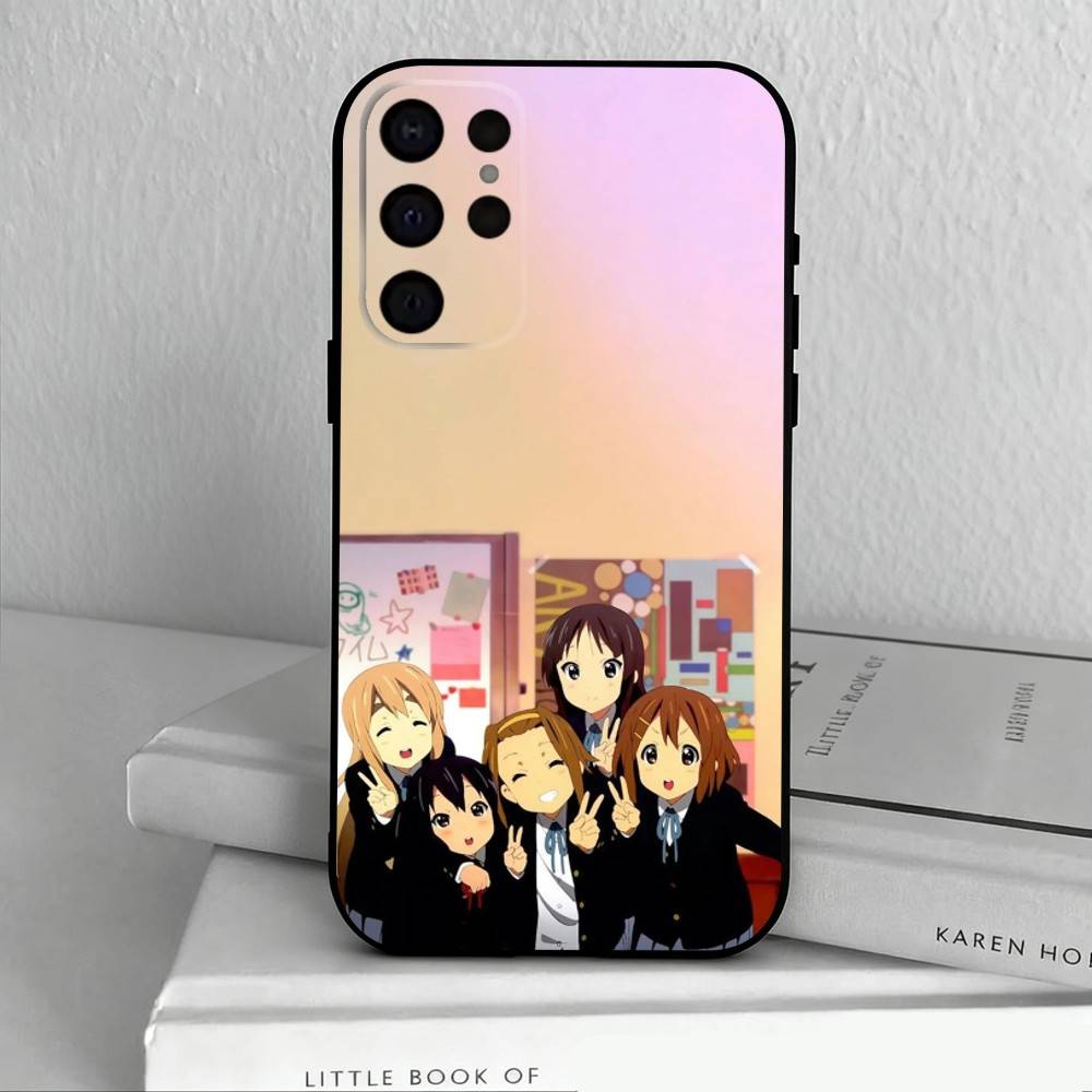 K-K-ON M-Music G-Girls Phone Case For Samsung S25,24,23,22,30,21,10,9,Ultra,Plus,Lite,FE,4,5 G Soft Black Case