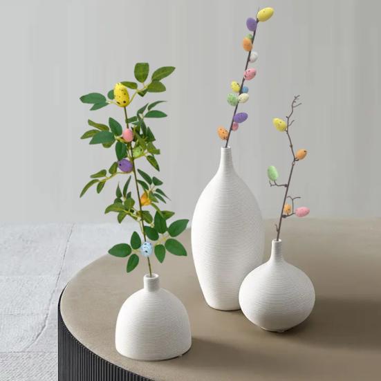 1 шт./2 шт., растение для пасхальных яиц, простое в уходе, декоративные пластиковые полезные пасхальные искусственные листья, ветка с красочными яйцами, декор для дома