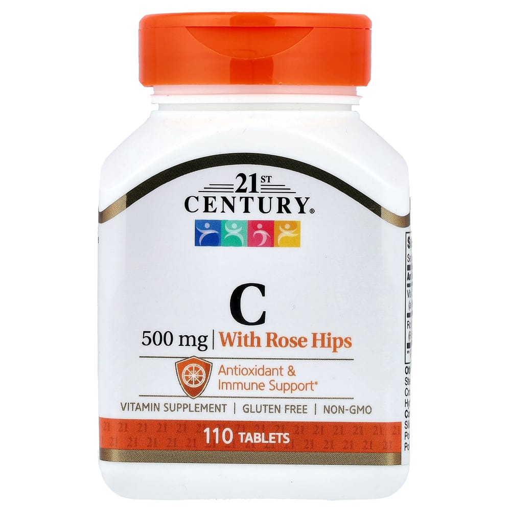21st Century Sentry Vitamin C 500mg with Rose Hips, 110 Tablets