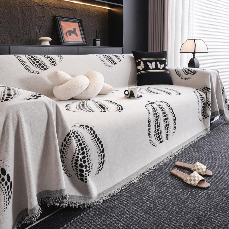 Thickened Chenille Fabric Sofa Scarf Simple Modern Geometric Full-Inclusive Sofa Cover Clothing Cat Scratch Universal Cover