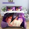 Sasuke Uchiha Pattern Bedding Home Decoration Birthday Gift (1 * duvet cover + 2 * pillowcase, without core)