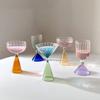Gradient Color Colorful Glass Ice Cream Cup Irregular Shape Dessert Cup Goblet Cup Gift