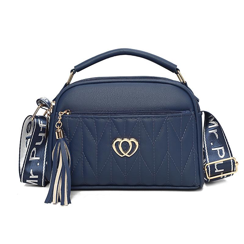 Autumn and winter new women's bags fashionable multi-layer shoulder bags women's messenger fringed double love versatile commuter handbags