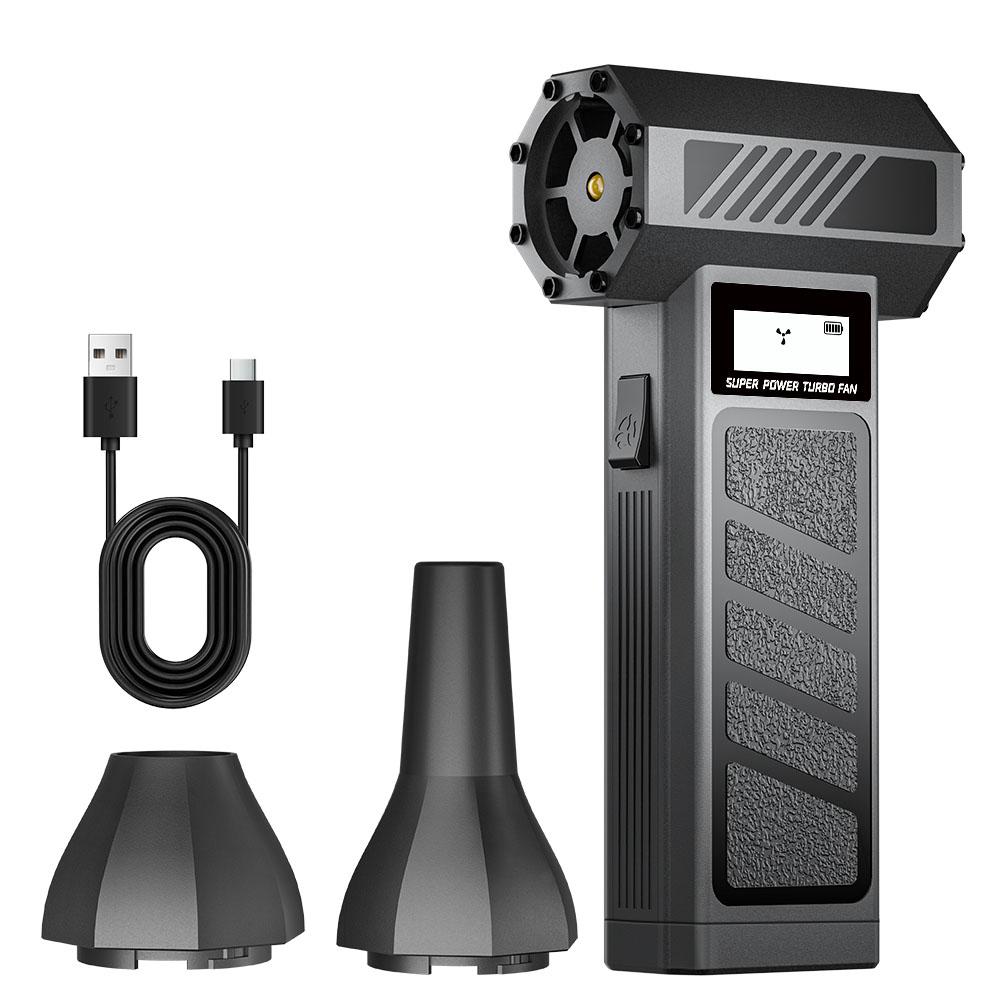 Зарядка Type-C Турбовентилятор 130000 об/мин Вентилятор для автомобиля 5 выходных сопел Портативный обдув Снег Очистка Воздуходувка Инструмент Электрический пылесос для воздуха