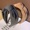 Fashion Knotted Headbands for Women Solid Color Girls Cloth Hair Bands Wide Hairband Soft Hair Hoop Adult Hair Accessories