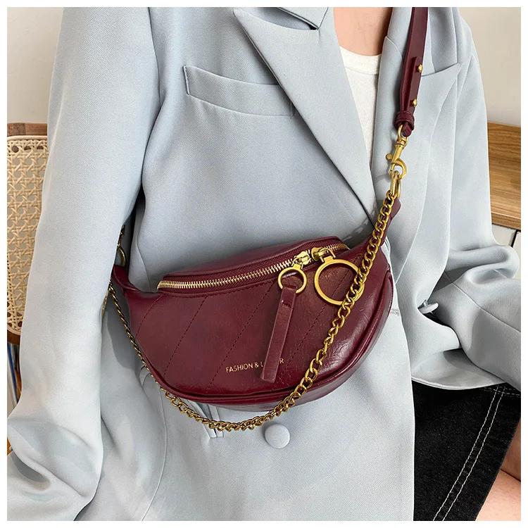 Женская сумка-цепочка через плечо, поясная сумка, сумка через плечо, поясная сумка, роскошная женская сумка на грудь, модная