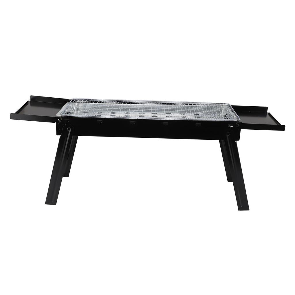 Charcoal Barbecue Grill, Foldable Stainless Steel Laptop Charcoal Barbecue Grill, Even Heating for Parties