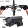 31.8mm Bike Stem 3-in-1 USB Rechargeable Bicycle Handlebar Stem with LED Headlight and Electronic