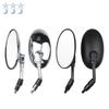 Car Retro Accessories Rearview Mirror, Motorcycle Modified Oval Large Field of View Rotating Reversing Mirror