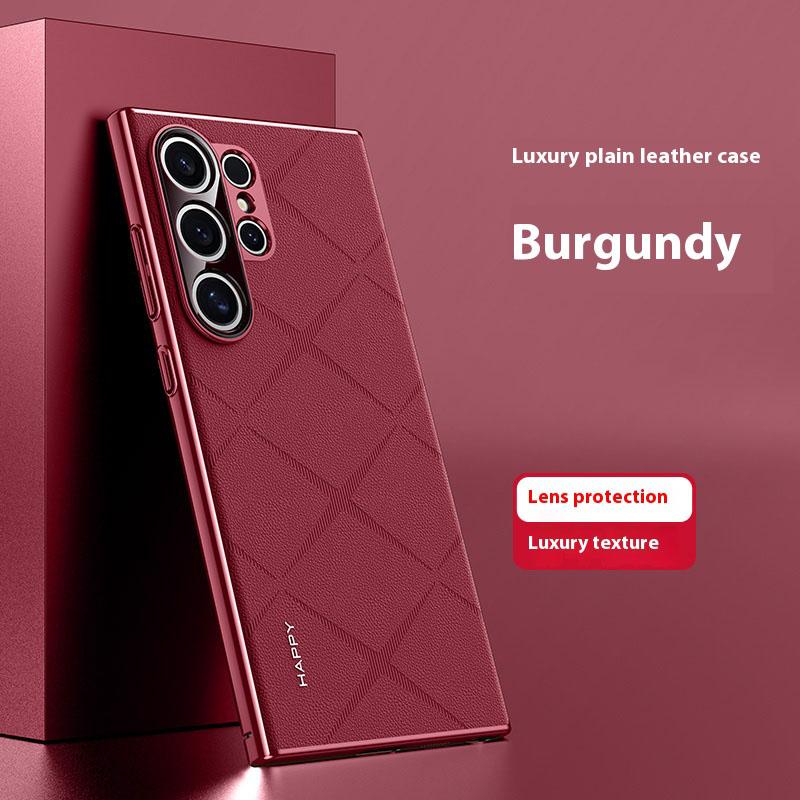 Стильный гальванизированный чехол для телефона Samsung Galaxy S24 Ultra S24 Plus Защитный чехол Кожаный Ударопрочный Гальваническое заднее покрытие