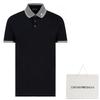 EMPORIO ARMANI Piped Collar Piqué Polo Shirt EM000852-AF12955-FB273