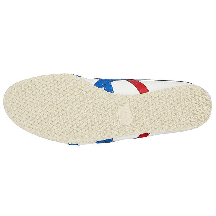 Onitsuka Tiger Mexico 66 Slip-On White Blue Red Unisex Low Top Canvas Slip-On Shoes D3K0N-0143