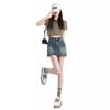 Women's American Retro High-Waisted Slim Denim Skirt - Summer Hot Girl Style, Large Size, Tight Fit, Short 