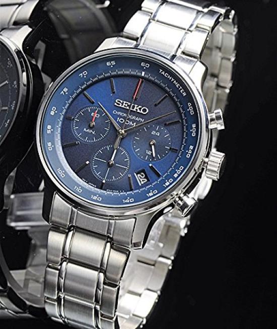 SEIKO Blue 100m Waterproof Chronograph Производитель Оригинальные Часы в коробке SSB163P1 [Seiko] Мужские [Товар]