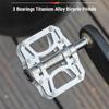 1 пара педалей для шоссейного горного велосипеда, 3 подшипника, велосипедные педали, плоские педали из титанового сплава, легкие