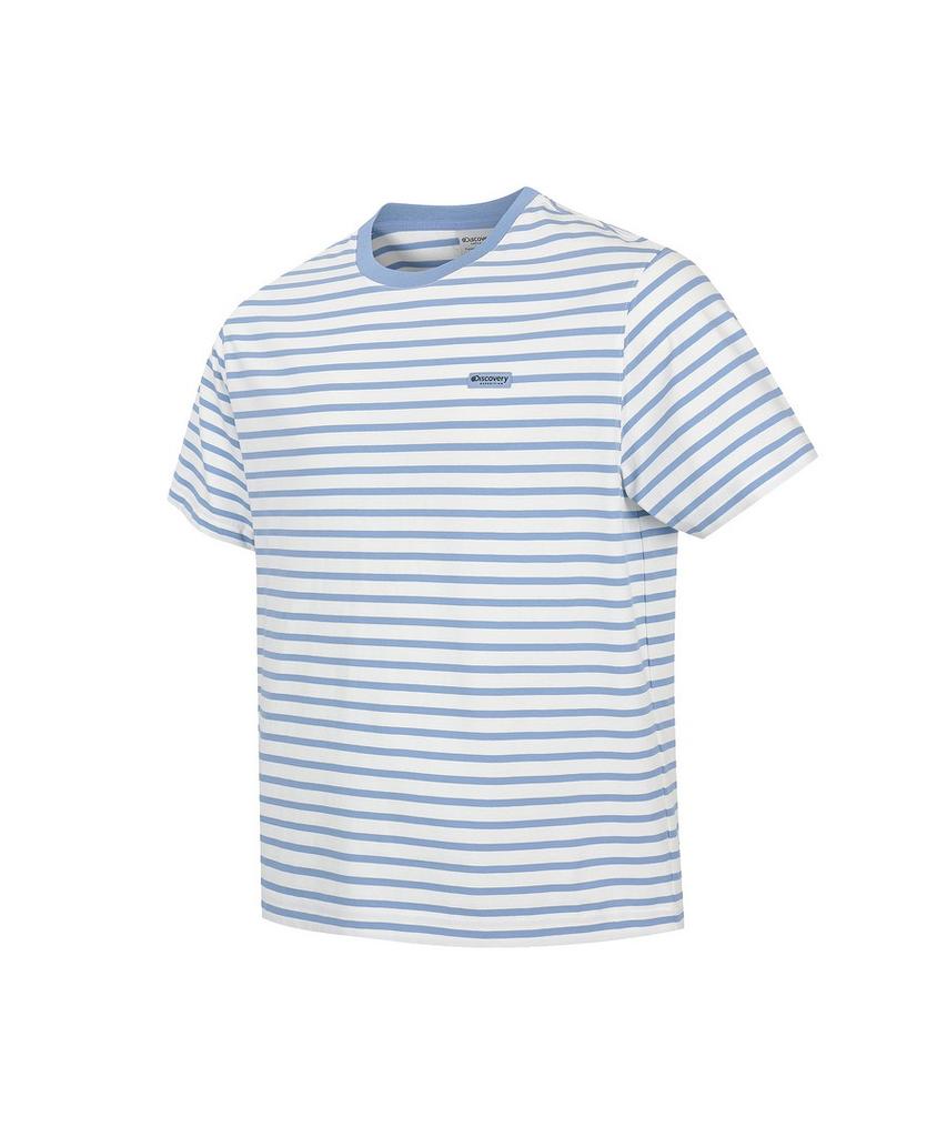 DISCOVERY EXPEDITION Men'S Striped Short Sleeve T-Shirt (Blue)