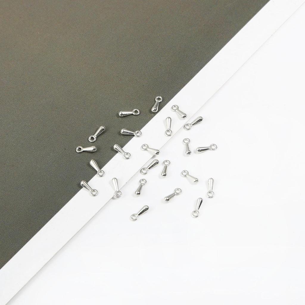 100pcs 2x7mm Water Droplets Cord for DIY Necklace Bracelet Crimp Ends Extended Extension Chains Tails Clasp