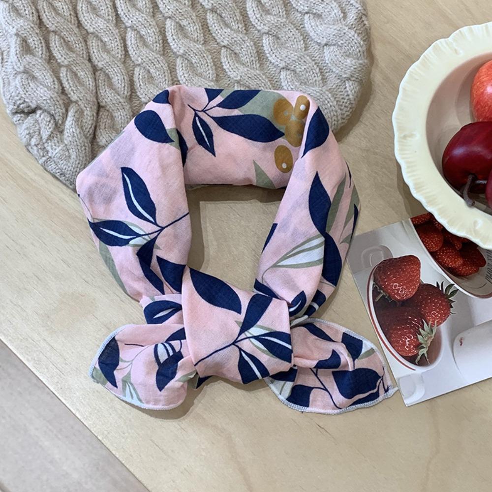 Солнцезащитные шарфы с цветочным принтом, шейный платок, шелковый шарф с принтом, модный маленький квадратный шарф, женский