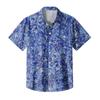 Гавайская рубашка для мужчин, мужские винтажные рубашки для боулинга на пуговицах, летняя пляжная рубашка с коротким рукавом