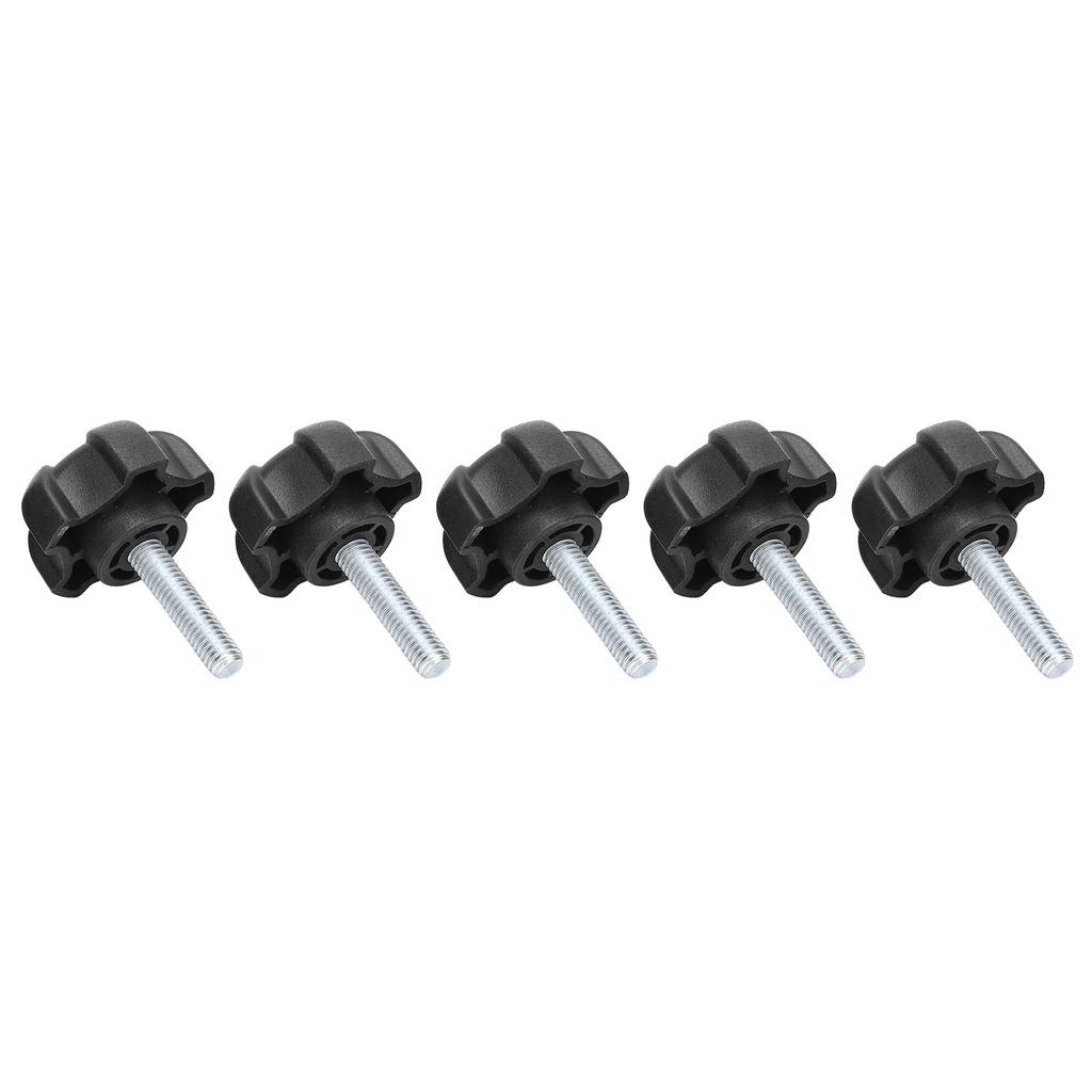 5Pcs M6 25MM Plastic Handle Thumbscrew FivePointed Star Head Screw Threaded Grip Knob