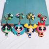 Брелок для ключей Powerpuff, сумка, подвеска, ПВХ, подарок, мультяшные девушки, милые аксессуары для кукол