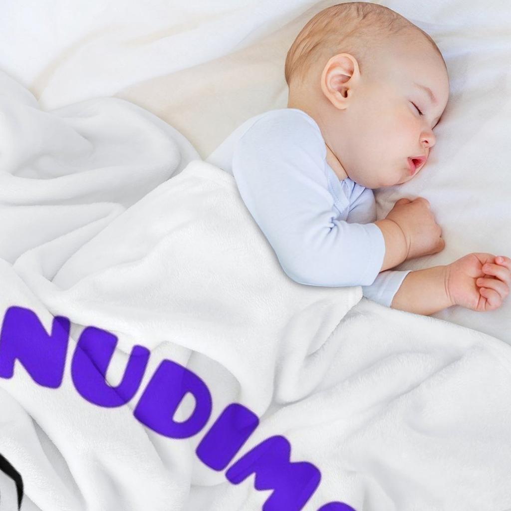 NUDIMS Couple (blue) Throw Blanket Plaid on the sofa Flannels Furry Custom Blankets