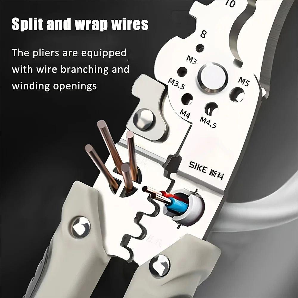 1Pcs Adjustable Wire Stripper Foldable Cable Cutting Nippers Stripping Tool  Electrician Pliers