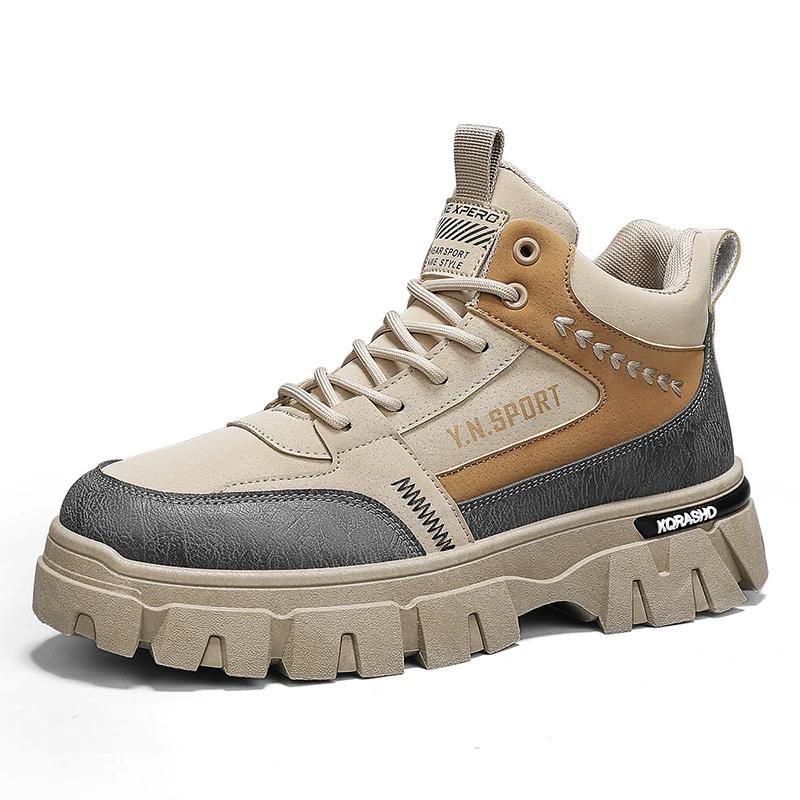 Fashion New Men's Tooling Shoe Outdoor Snow Boots Casual Sports Ankle Winter Popular Model Non-slip Waterproof Mans Boot Hard-wearing