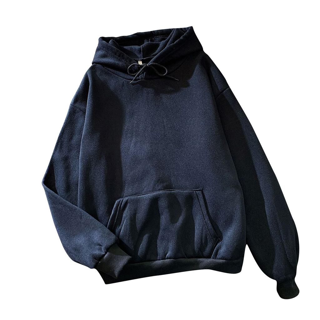 Women's Fashion Casual Solid Color Hooded Sweatshirt Loose Sports Tops Pullover
