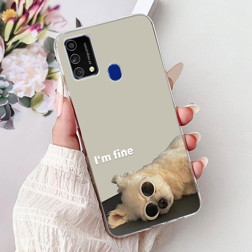 Cute Cat Caroon Cover For Samsung Galaxy A21s Case Soft Silicone Fundas Phone Cases For Samsung A 21s A21s SM-A217F Full Bumper