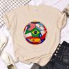 Brazil Top Unisex Summer Tshirt Girl Unisexga Clothing