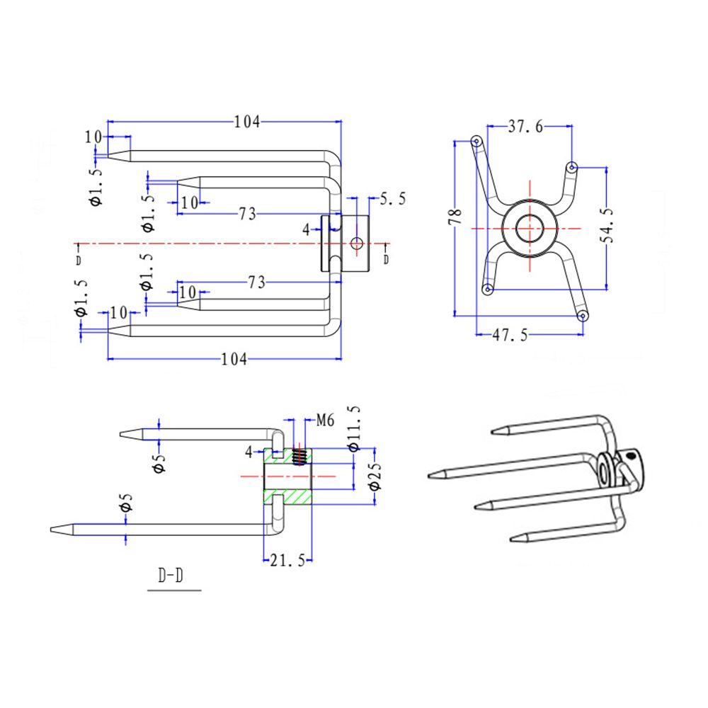 Barbecue Accessories BBQ Tool Rotisserie Food Grade Spit Forks Chicken Grill Meat Fork BBQ Forks