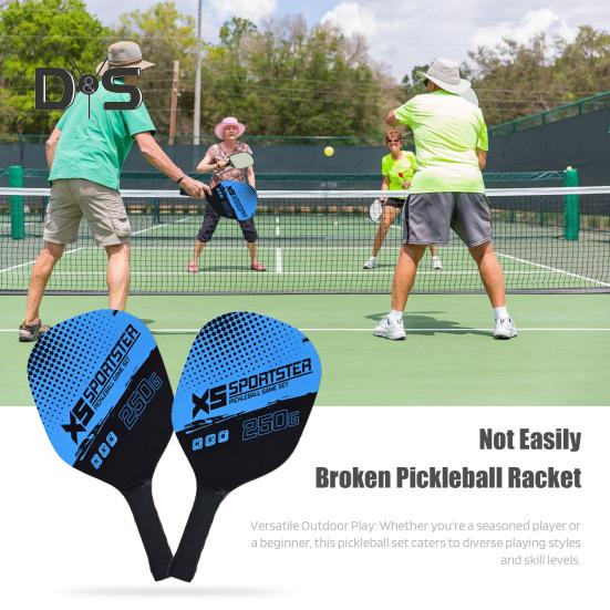 Набор ракеток для пиклбола, 1 пара ракеток для пиклбола с 4 мячами и сумкой для хранения, ракетка для пиклбола для мужчин и женщин, для занятий спортом в помещении и на открытом воздухе